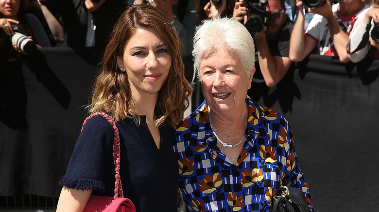 Sofia Coppola posing with her mother Eleanor