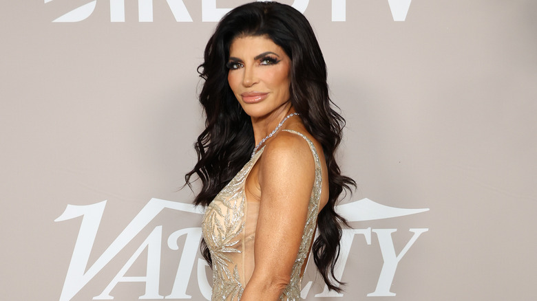 Teresa Giudice posing in gown