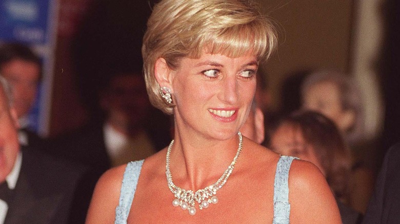 Princess Diana adorned in jewels