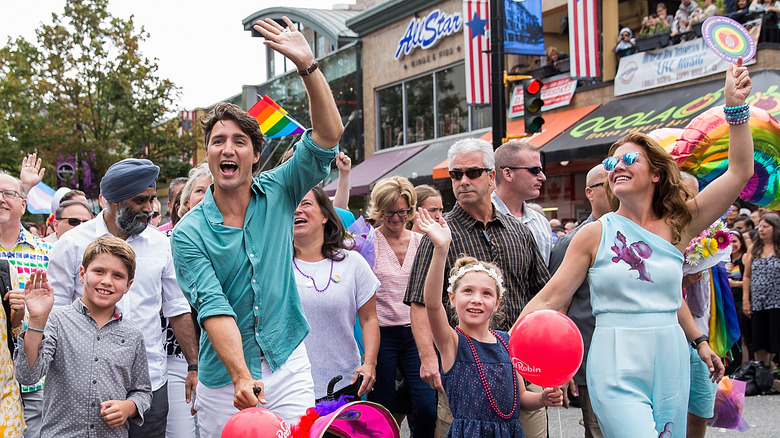 Justin Trudeau, Sophie Grégoire Trudeau, and their children