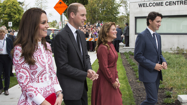 Kate Middleton, Prince William, Sophie Grégoire Trudeau, and Justin Trudeau