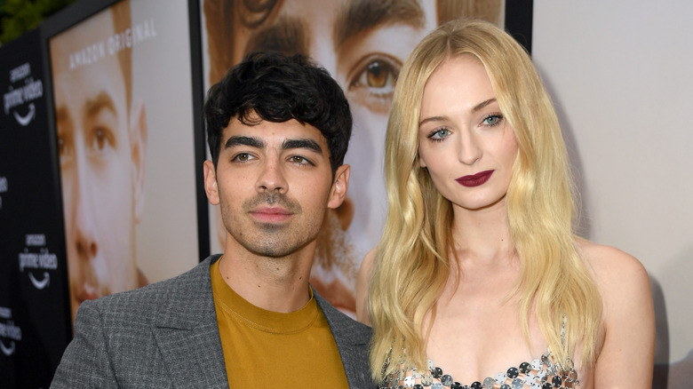 Joe Jonas and Sophie Turner at an event. 