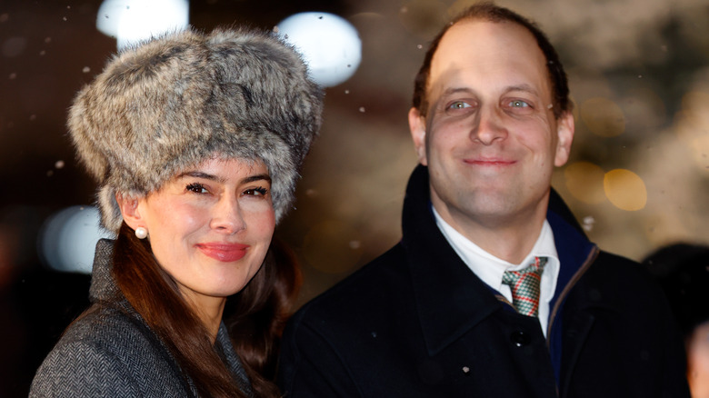 Sophie Winkleman and Lord Frederick Windsor smiling