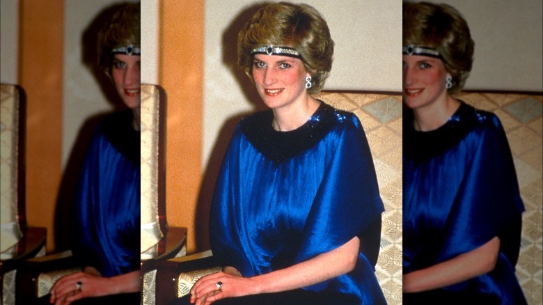 Princess Diana wearing headband