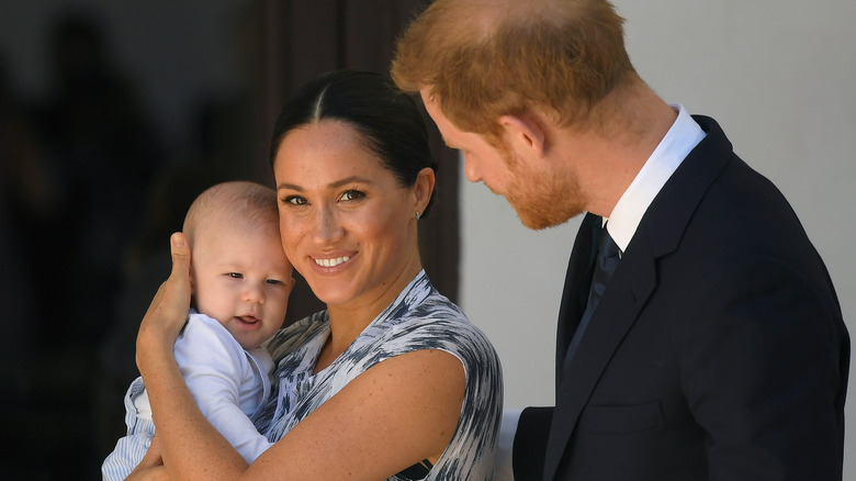 Meghan and Harry with baby Archie