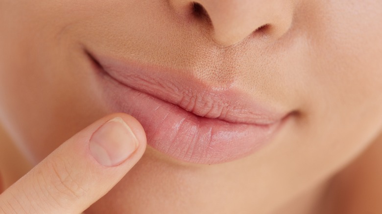 Woman's lips close-up