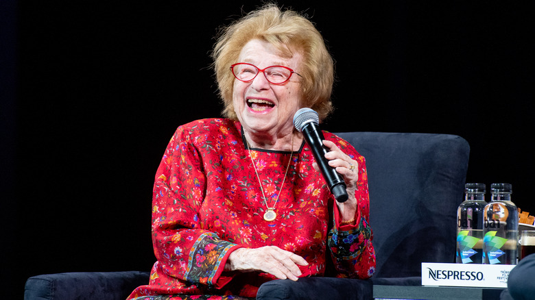 Ruth Westheimer smiling and talking