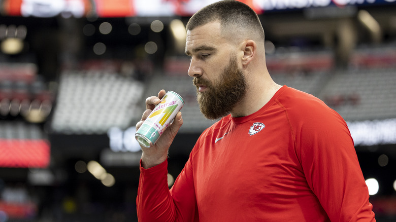 Travis Kelce drinking 