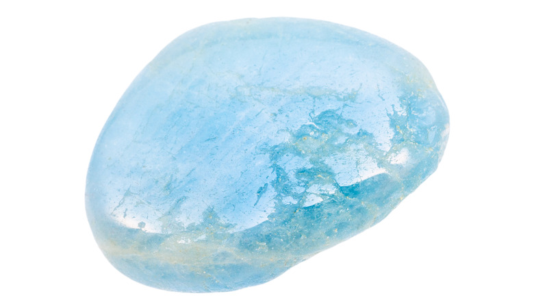 Aquamarine gemstone. 