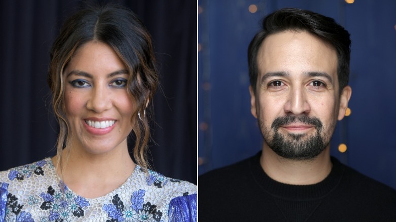 Stephanie Beatriz smiling, Lin-Manuel Miranda smiling