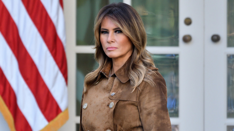 Melania Trump staring