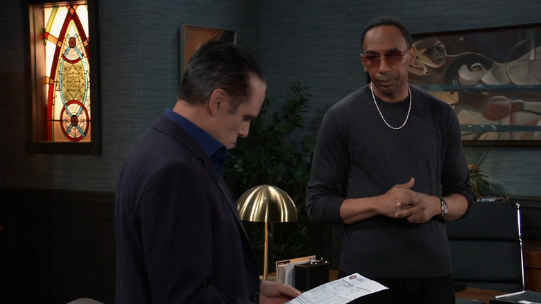 General Hospital's Sonny talking to Brick