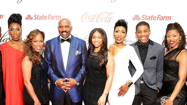 Steve Harvey with his family