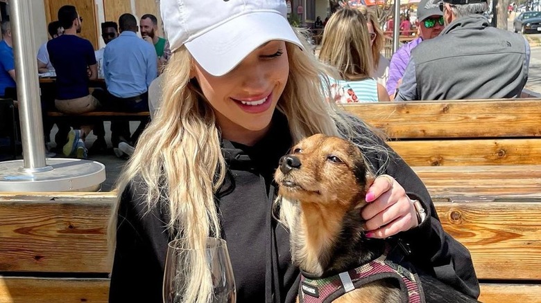 Calah Jackson smiling with dog