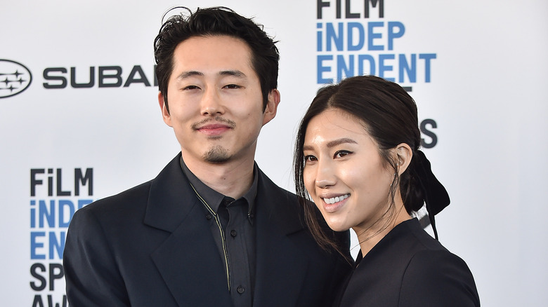 Steven Yeun with wife Joana Pak