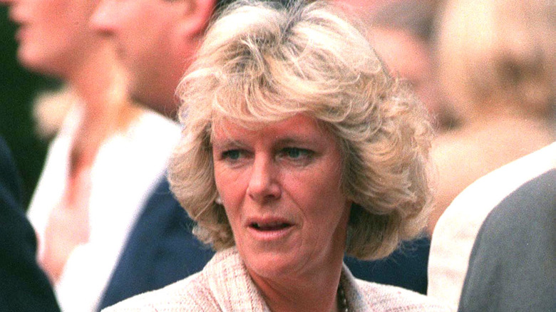 Camilla Parker Bowles looking away  