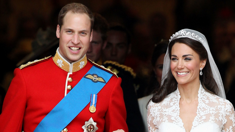 Prince William and Kate Middleton on their wedding day