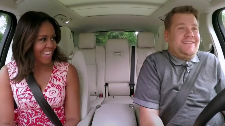 Michelle Obama with James Corden