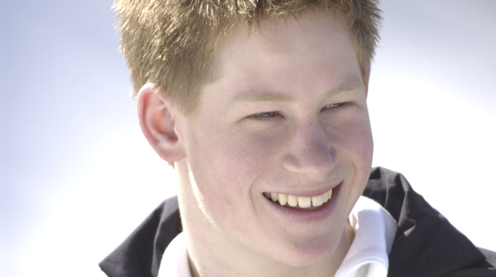 Prince Harry as a youth, smiling