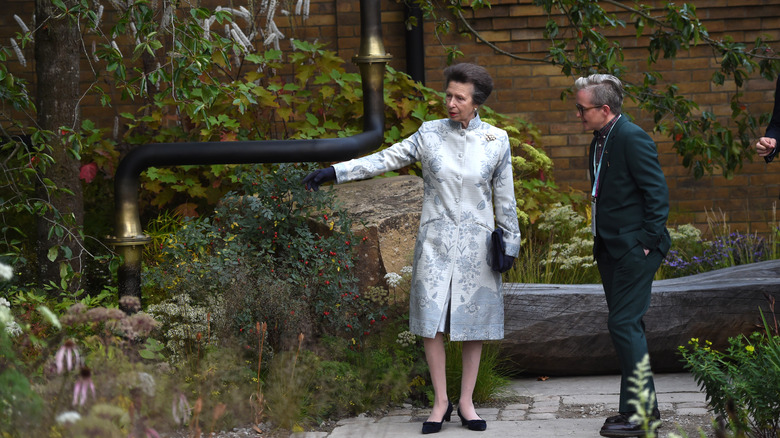 Princess Anne at a garden