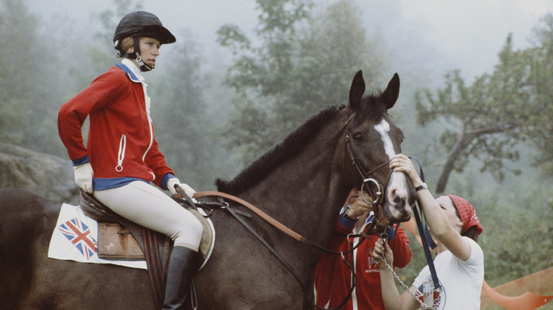 Princess Anne riding a horse