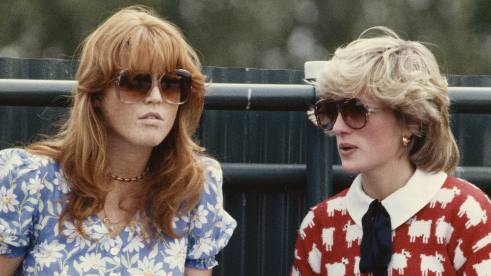 Sarah Ferguson and Princess Diana in coordinated outfits