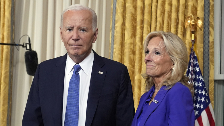 Joe and Jill Biden in Oval Office after speech