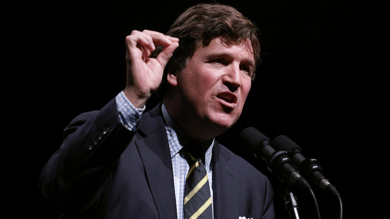 Tucker Carlson on a speaking tour in October 2024