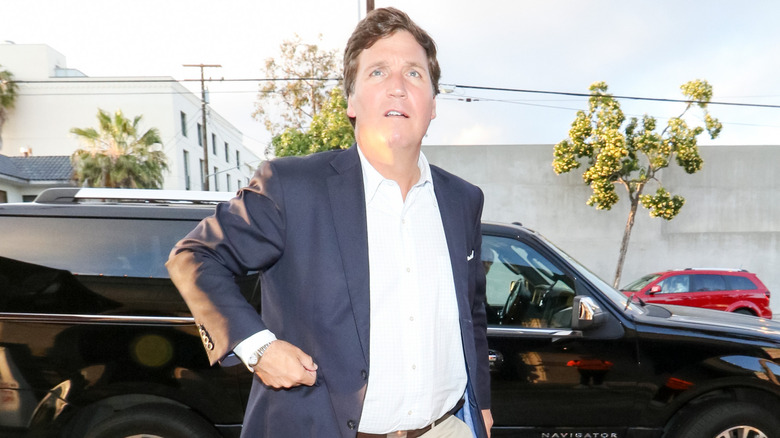 Tucker Carlson out and about in Los Angeles in 2019