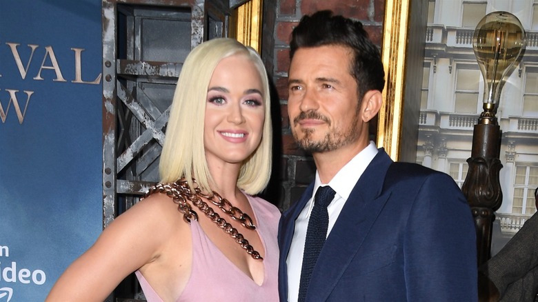 Katy Perry and Orlando Bloom smiling