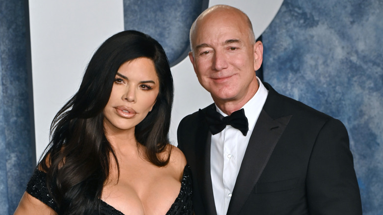 Lauren Sánchez and Jeff Bezos attending a glitzy event