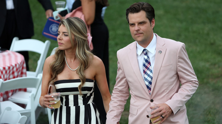 Ginger Luckey and Matt Gaetz at event