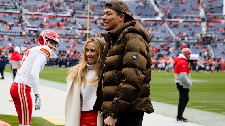 Brittany and Jackson Mahomes smiling