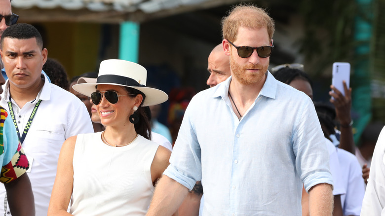 Meghan Markle and Prince Harry on a visit to Colombia in August 2024