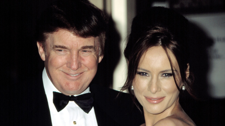 Donald and Melania Trump smiling