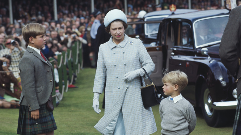 The Queen with Prince Andrew (L) and Prince Edward (R)