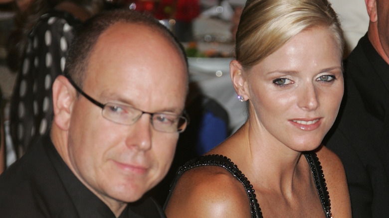 Prince Albert and Princess Charlene smiling