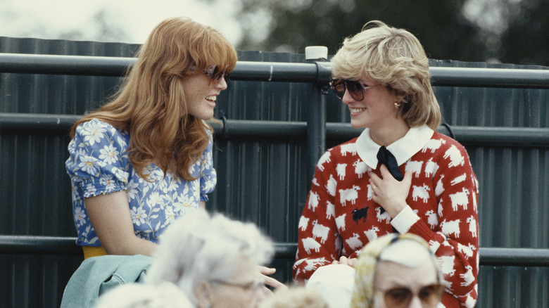 Sarah and Diana at polo club in 1983 