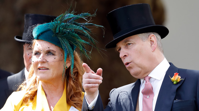 Sarah and Andrew at the royal ascot