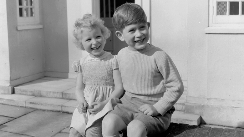 King Charles and Princess Anne as children