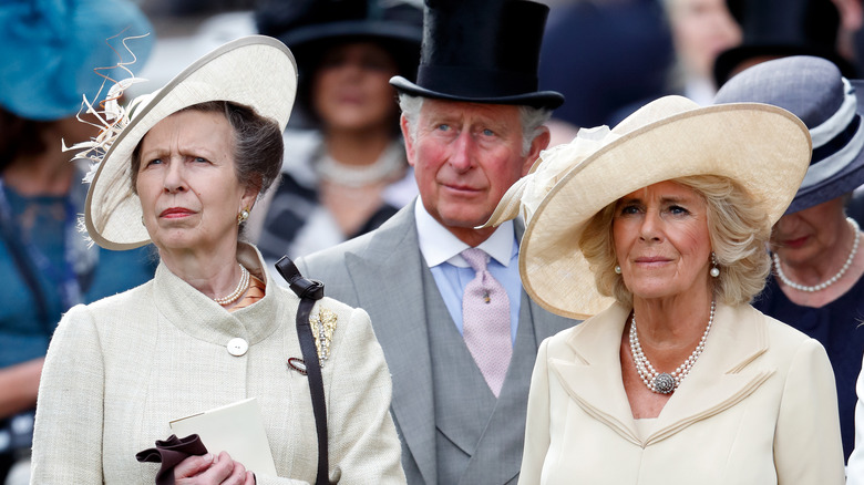 King Charles, Queen Camilla, and Princess Anne together 