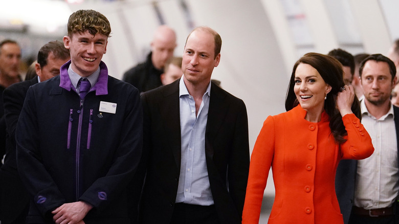 Prince Charles and Kate with their entourage