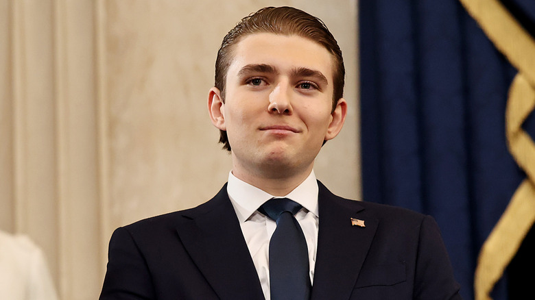 Barron Trump smirking