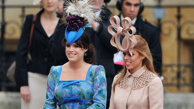 Eugenie and Beatrice smiling 