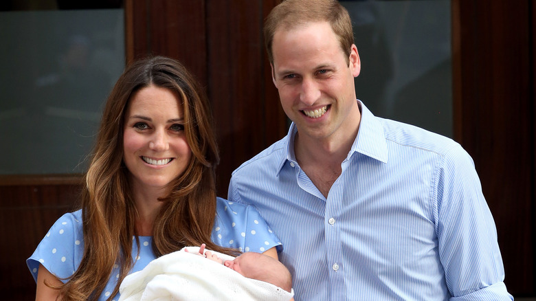 Kate Middleton and Prince William with Prince George