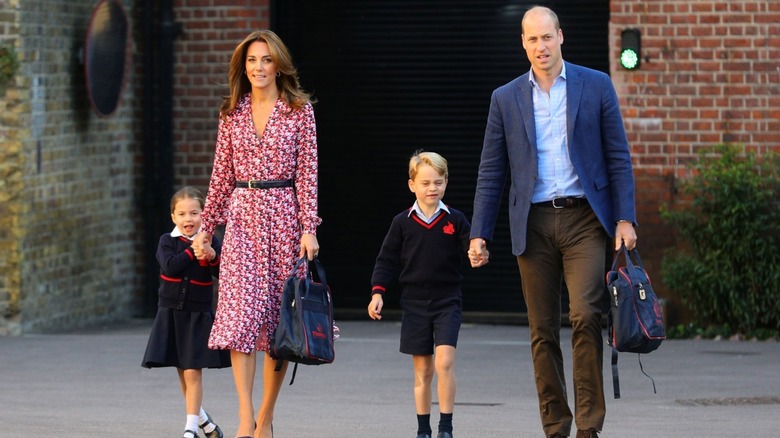 Kate Middleton and Prince William with their children