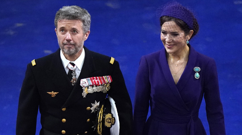 Prince Frederik and Princess Mary walking