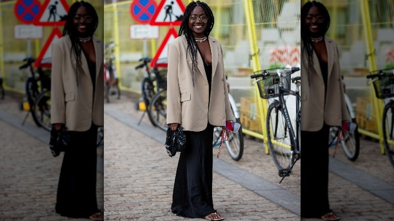 Blazer maxi dress summer outfit