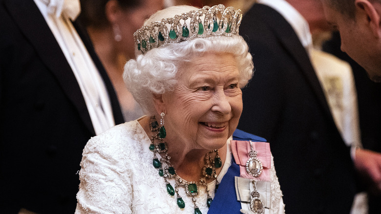 Queen Elizabeth at a banquet