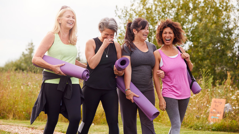 Women in gym clothes 